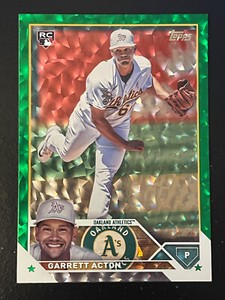 2023 Topps Update Garrett Acton Green Foil Parallel RC /499 Athletics A's #US192