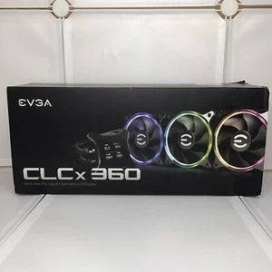 NEW EVGA CLCx 360mm All-In-One LCD CPU Liquid Cooler, 3x 120mm PWM ARGB Fans - Photo 1/5