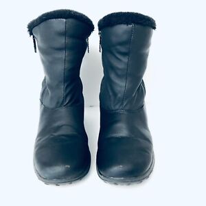 Totes RIKKI Womens Black Waterproof Winter Boots Shoes Size 7M