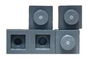 LEGO 5 New Dark Bluish Gray Plates 1 x 1 Stud Stone Grey Mosaic Part 3024 DG03 - Picture 1 of 2