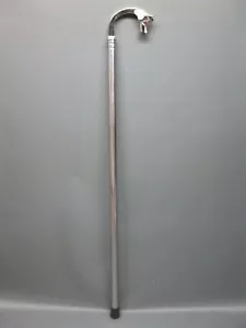 Work luxury stainless steel walking hiking stick silver 92cm walking cane Head - Picture 1 of 8