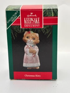 Hallmark Keepsake Ornament - Christmas Kitty - #1 - 1989 - Imagen 1 de 2