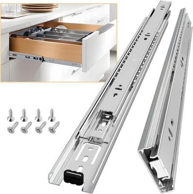 , Guide per Cassetti, Completamente Estensione, 450 Mm, Cuscinetti a Sfera Resis - Immagine 1 di 4