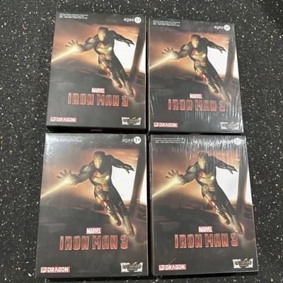 Lot 4 Dragon Iron Man 3 Mark XLII Marvel Battlefield Collection - Image 1 of 4