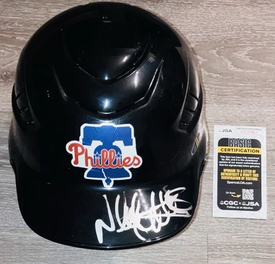 NICK CASTELLANOS SIGNED AUTOGRAPHED PHILADELPHIA PHILLIES F/S BATTING HELMET JSA - Image 1 of 2