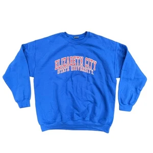 Elizabeth City University Y2K MV Sport pullover Blue sweatshirt size XL - Picture 1 of 4