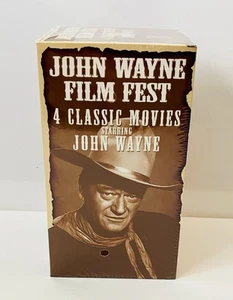 John Wayne VHS Film Fest 4 Classic Movies Box Set Sealed Blue Steel Dawn Rider - Picture 1 of 7