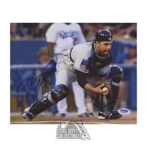 Mike Piazza Autographed New York Mets 8x10 Baseball Photo - PSA/DNA (Catching) - Picture 1 of 1