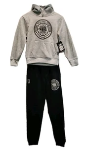 NBA Hoopaholic Hoodie Sweatshirt Jogger Pants Set Grey Size Youth 8 NWT MSRP $55 - Picture 1 of 24