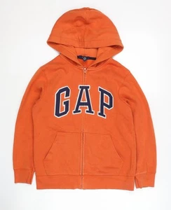 GAP Boys Orange Full Zip Hoodie 8-9 Years - Picture 1 of 12