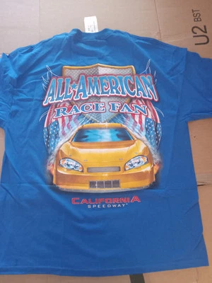 Camisa California Speedway Para Hombre Talla XL Azul Real Nueva Fanática de la Carrera Americana. Foto 1 de 4