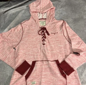 Kimes Ranch Kimes Laced Pink/Maroon Pullover Hoodie Long Sleeve Size XL - Picture 1 of 7