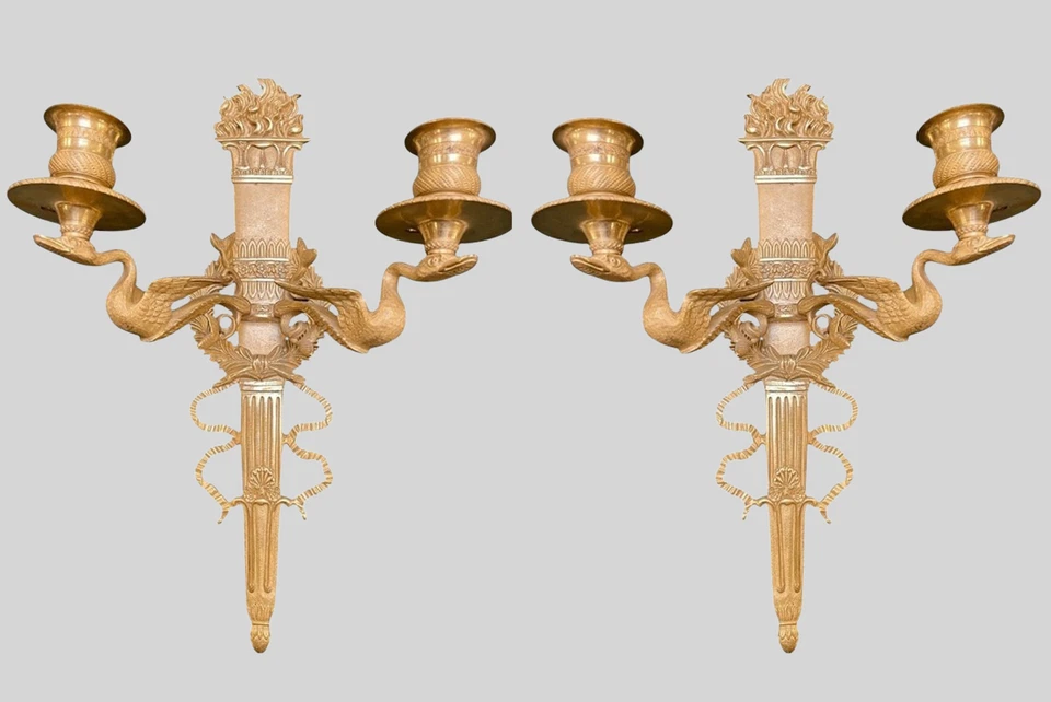 Par de apliques de pared del período Imperio Foto 1 de 4