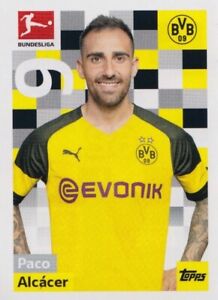 Topps Bundesliga 2018/2019 Naklejka nr 62 Paco Alcacer BVB Borussia Dortmund NOWA