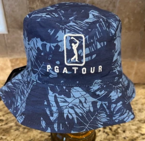 NWT PGA TOUR Bucket Hat Blue Camo golf men's F24 - Picture 1 of 4