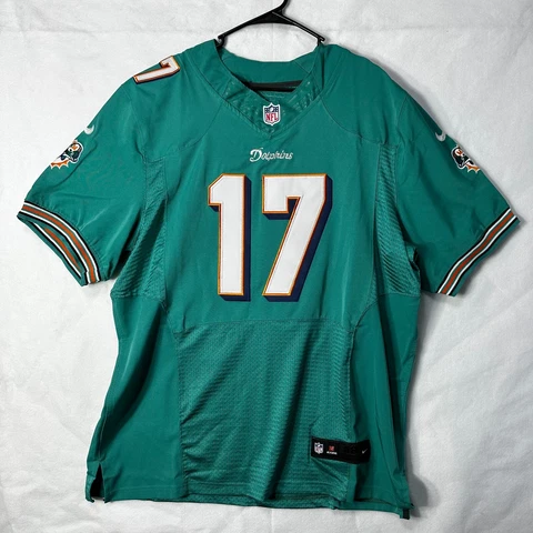 Nike NFL Miami Dolphins Football Ryan Tannehill #17 Stitched On Field Jersey 48 Cover