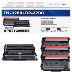 XXL TONER compatible with Brother TN-3280 TN-3170 DR-3200 DCP-8085DN HL-5340D - Afbeelding 1 van 1