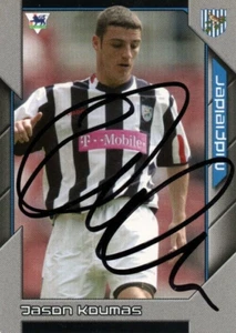 JASON KOUMAS SIGNIERT WEST BROM 2004/2005 PREMIER STARS TRADING CARD + COA - Bild 1 von 1