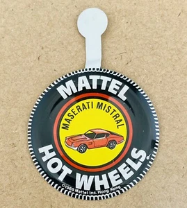 Maserati Mistral Button Hot Wheels Redline 1969 Rare Metal Pin with Tab - Picture 1 of 3