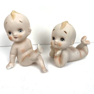 Vintage Kewpie Babies Porcelain Bisque Figures Set Brinn Japan Piano Baby - Picture 1 of 11