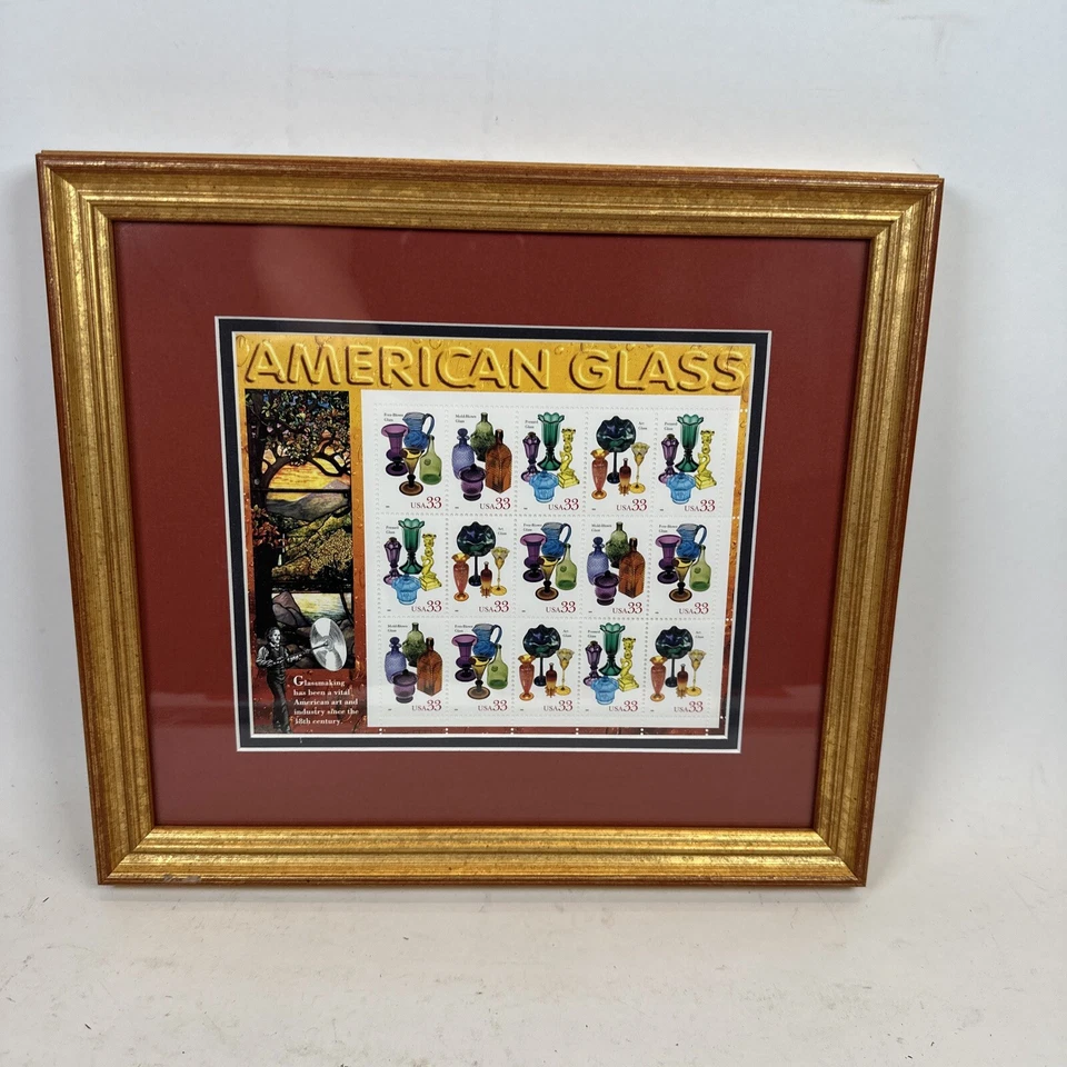American Glass Stamp Sheet - 1999 - Framed - Image 1 of 4