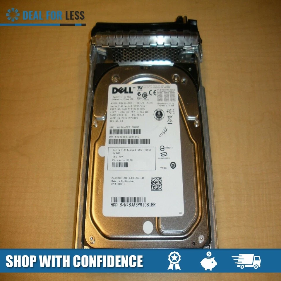 XK111/0XK111/MBA3147RC-FUJITSU/DELL- 147GB 15K 3.5" SAS HDD  - Image 1 of 1