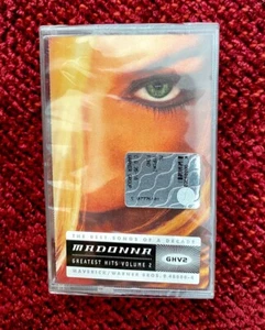 MADONNA SEALED EUROPE GHV2 CASSETTE TAPE IMPORT HOLOGRAM STICKER PROMO HYPE BOX - Picture 1 of 7