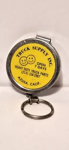 Vintage Barlow einziehbarer Schlüsselanhänger/Chrom Metallkoffer LKW Versorgung INC Azusa CA - Bild 1 von 8