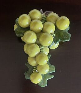 Vintage MCM Rankin's Santa Ana Ceramic Green Grape Cluster WONDERFUL!