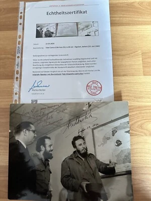 Fidel Castro signed Autograph Signature Photo 8x10 in the year 1960 - with COA - Image 1 of 4