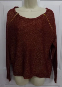 Bisou Bisou Michele Bohbot Womens Size Medium Lightweight Burgundy Sweater NEW - Picture 1 of 4