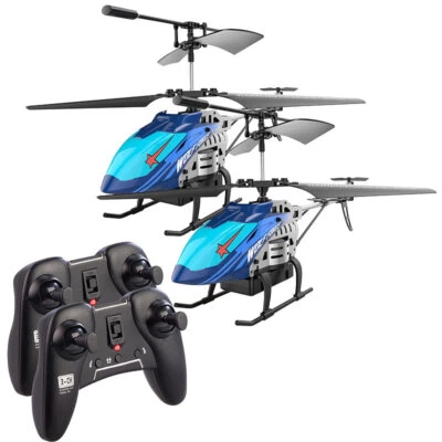 Simulus 2er-Set Ferngesteuerter Hubschrauber mit LED-Licht, 22 Min. Flugzeit - Bild 1 von 4