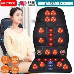 Full Body Massager Back Seat Cushion Chair Massage Pad Heat Mat For Home Car AU - Picture 1 of 15
