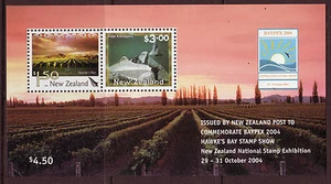 NUEVA ZELANDA 2004 BAYPEX 2004 HAWKES BAY SELLO SHOW SIN MONTAR COMO NUEVO - Imagen 1 de 1