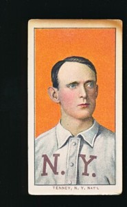 1909 T206 Sweet Caporal FRED TENNEY VG/EX Oversized RAW - Centered, No Creases