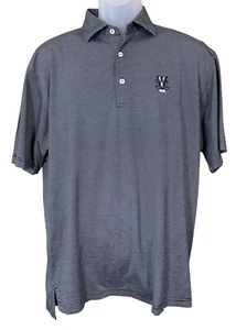 Peter Millar Crown Sport Performance schwarz & weiß gestreiftes Golf Polo Medium - Bild 1 von 7