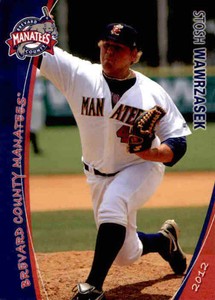 2012 Brevard County Manatees Grandstand #28 Stosh Wawrzasek Burnaby BC Canada 