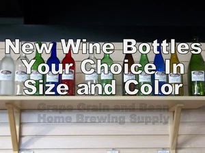 Botellas de vino de cristal. TU ELECCIÓN en tamaño y color, Botella de Vino de Vidrio NUEVA - Imagen 1 de 17