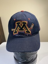Vtg Minnesota Golden Gophers NCAA Hockey 1990's Zephyr Fitted Hat Cap 7 1/2 euc