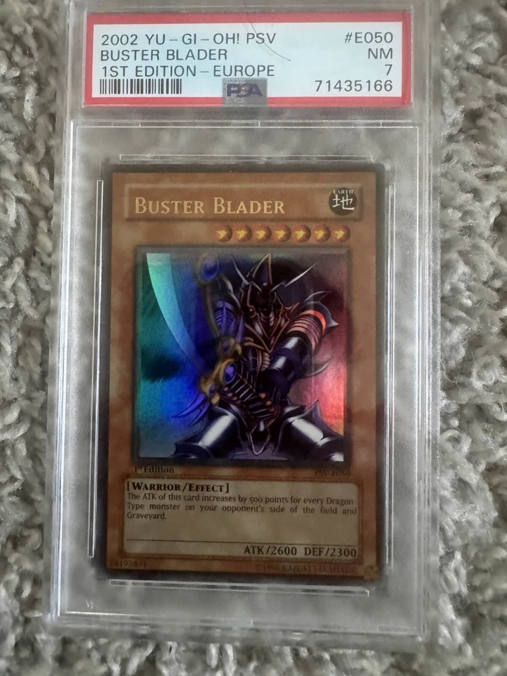 YUGIOH! PSA 7 NM 2002 Buster Blader PSV-050 1st Edition Ultra Rare Europe - Image 1 of 1