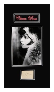 Clara Bow Original Autograph Page Clip Museum Framed Ready to Display - Picture 1 of 3