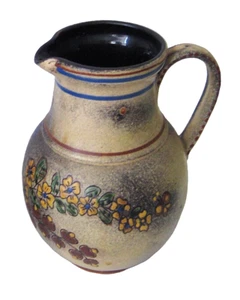 VTG Mexican Folk Art Pottery Hand Painted Multicolor Pitcher Kitchen EXCELLENT - Picture 1 of 8