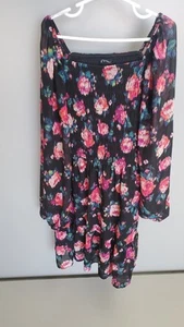 Used Girls Size 14XL Art Class Floral Black Dress #10122 - Picture 1 of 10