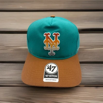 New York Mets Hat '47 Brand Hitch Seafoam Mystery Promo Logo Snap Cap H117 - Image 1 of 4