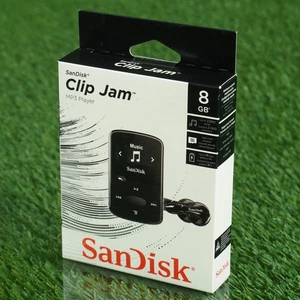 SANDISK CLIP JAM MP3 PLAYER 8GB BLACK DIGITAL MEDIA PLAYER  & FM, NEW SEALED BOX - Picture 1 of 7
