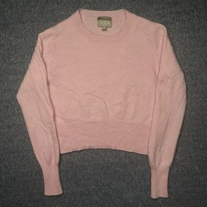 Maglione J.CREW Cropped in cashmere taglia S. Rosa chiaro. - Foto 1 di 5