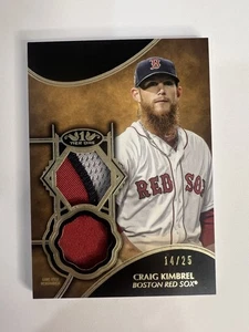 2019 TOPPS Tier One Craig Kimbrel Duel Relic Patch /25 T1DR-CKI Red Sox 3 Color - Picture 1 of 2
