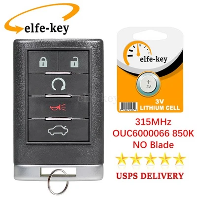 For Cadillac CTS DTS 5B Remote Control Car Key Fob 2008 2009 2010 2011 2012 2013 - Image 1 of 4