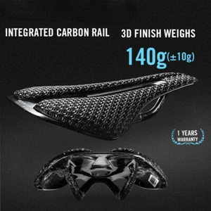 3D Printed Bicycle Saddle Ultralight Carbon Saddle 135mm 105g Saddle for MTB - Picture 1 of 24