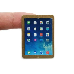Dollhouse Gold Brand Tablet Computer 1:6 Look Model Miniature Accessories - Picture 1 of 3